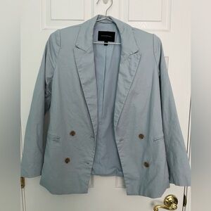Women's Light Blue Blazer Banana Republic
